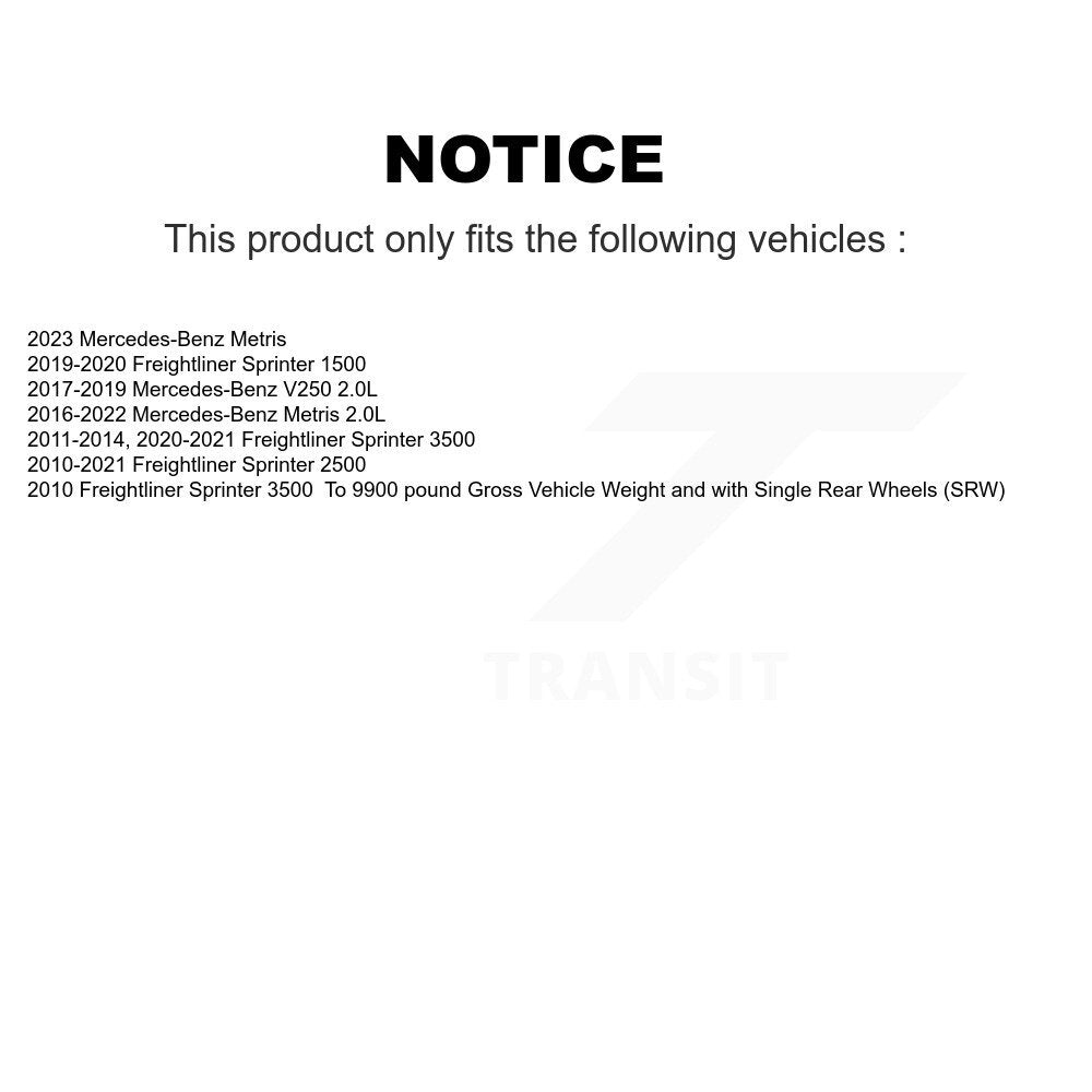 Brake Pads Wear Sensor (4 Pack) Front Rear For Mercedes-Benz Metris Freightliner