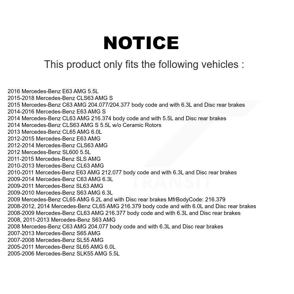 Brake Pads Wear Sensor (4 Pack) Front Rear For Mercedes-Benz C63 AMG E63 S CLS63