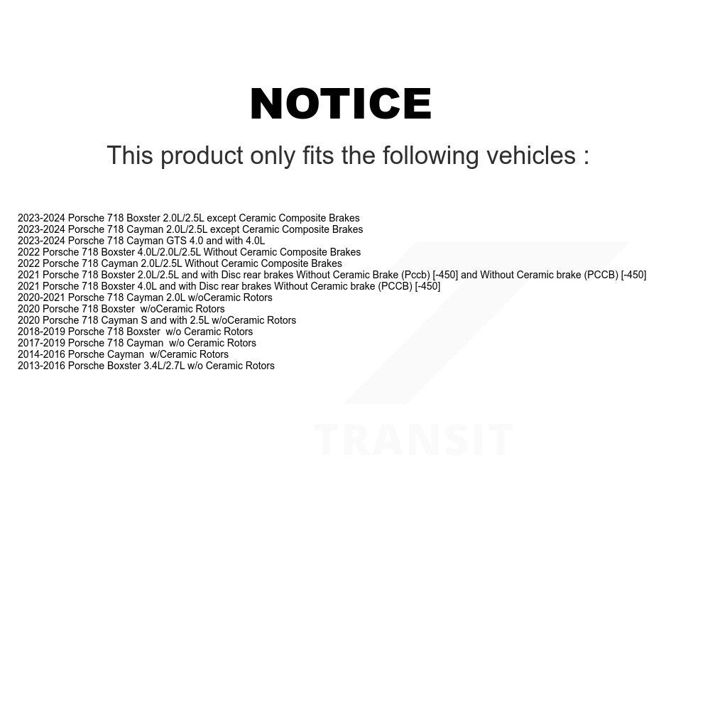 Brake Pads Wear Sensor (4 Pack) Front Rear For Porsche 718 Cayman Boxster