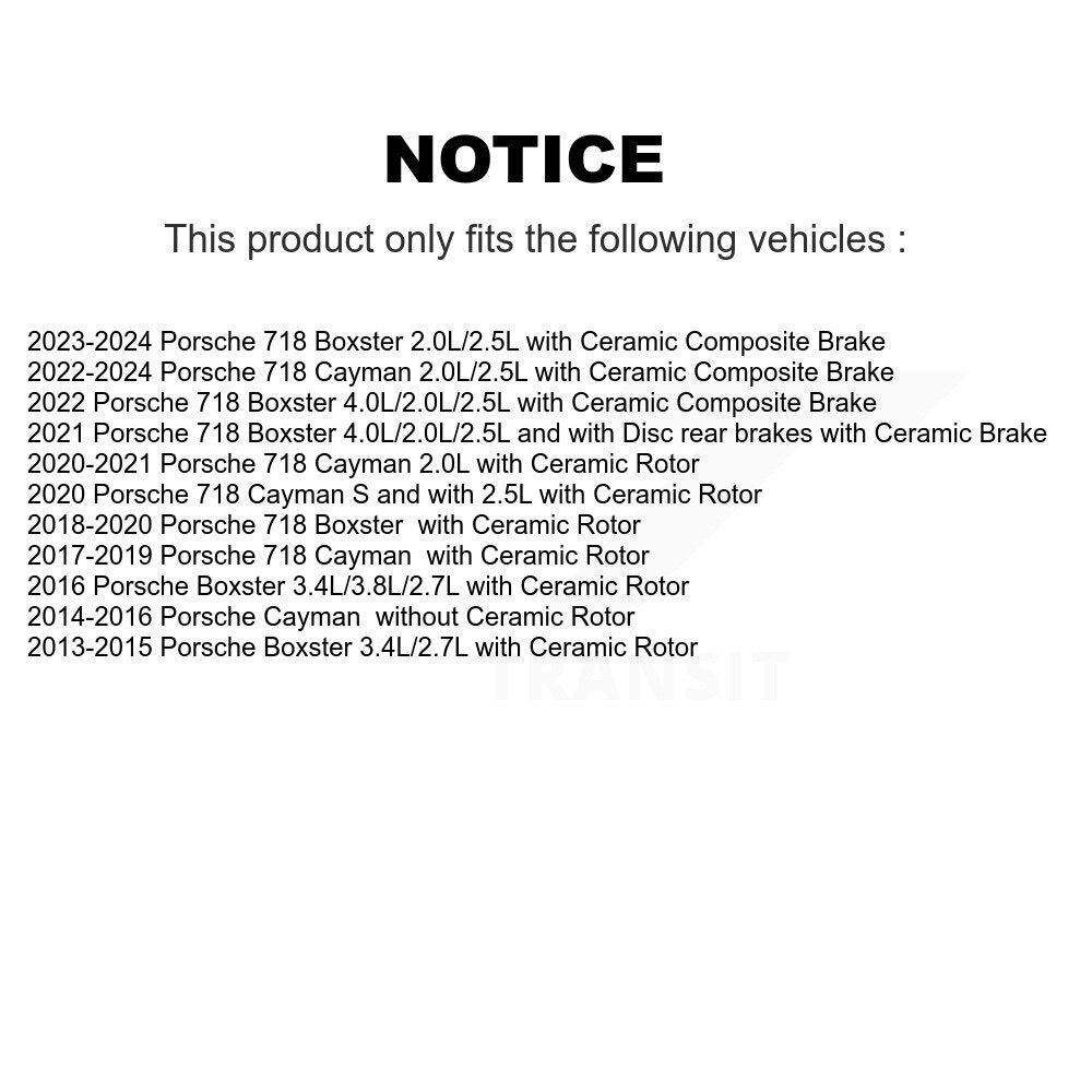 Brake Pads Wear Sensor (4 Pack) Front Rear For Porsche 718 Cayman Boxster