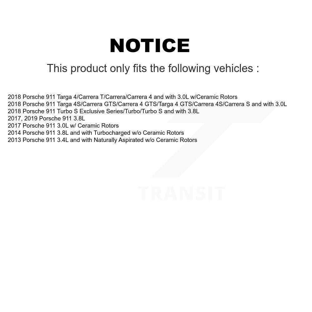 Brake Pads Wear Sensor (4 Pack) Front Rear For Porsche 911