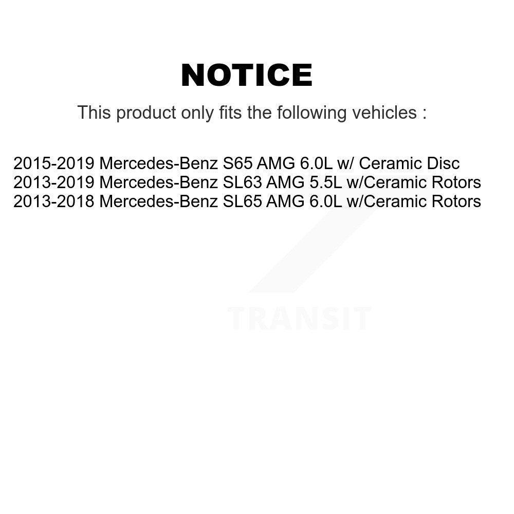 Brake Pads Wear Sensor (4 Pack) Front Rear For Mercedes-Benz SL63 AMG S65 SL65