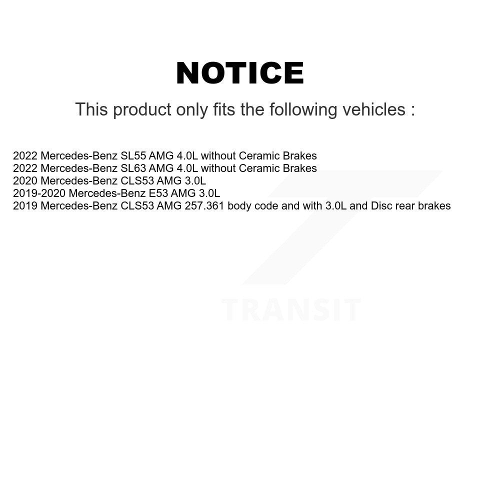 Brake Pads Wear Sensor (4 Pack) Front Rear For Mercedes-Benz E53 AMG CLS53 SL63