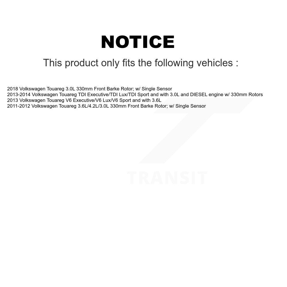Brake Pads Wear Sensor (4 Pack) Front Rear For Volkswagen Touareg