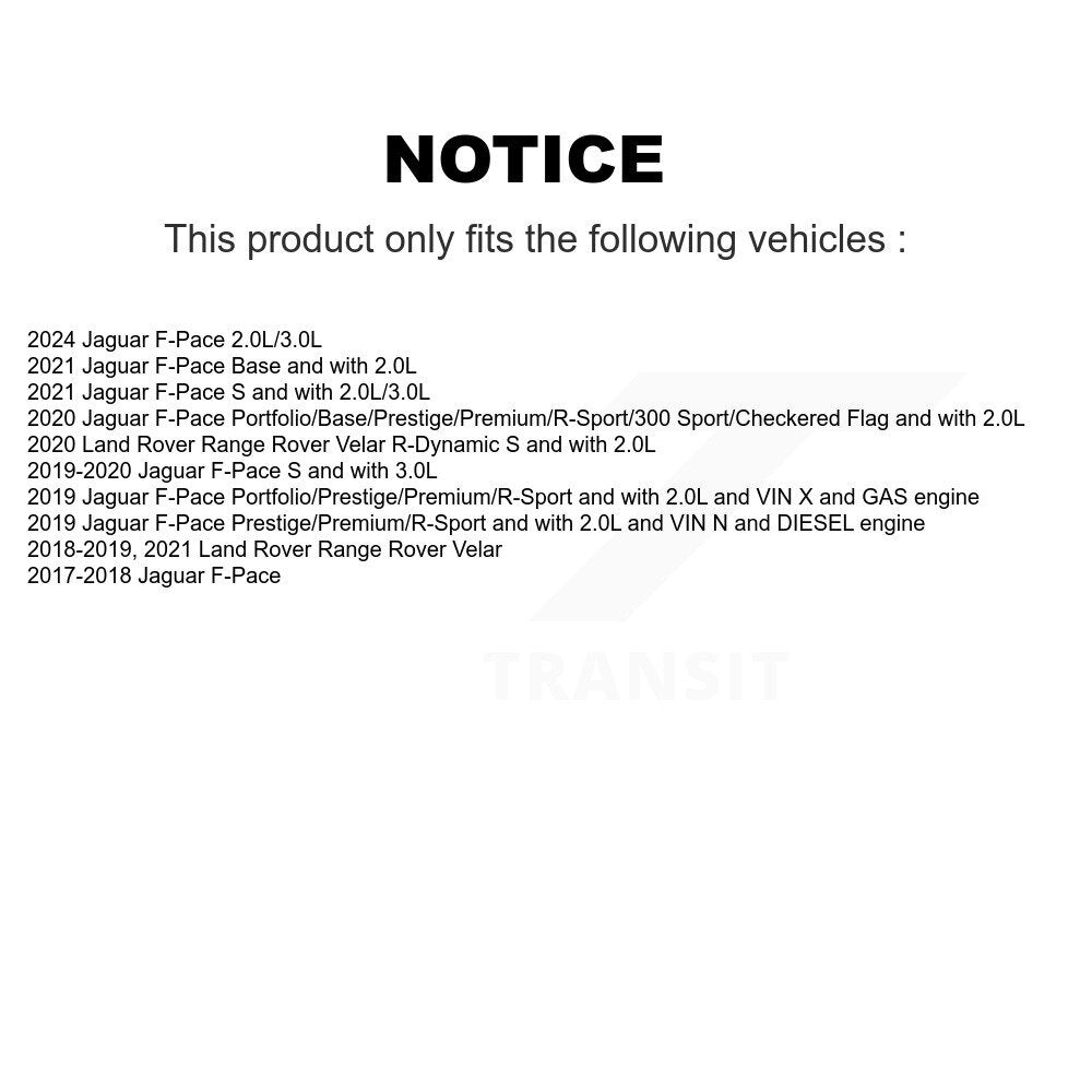 Brake Pads Wear Sensor (2 Pack) Rear For Jaguar F-Pace Land Rover Range Velar