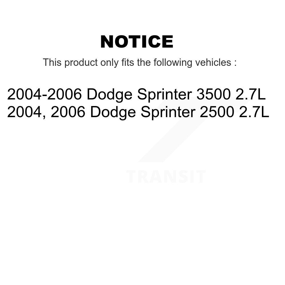 Brake Pads Wear Sensor (2 Pack) Rear For Dodge Sprinter 2500 3500 2.7L