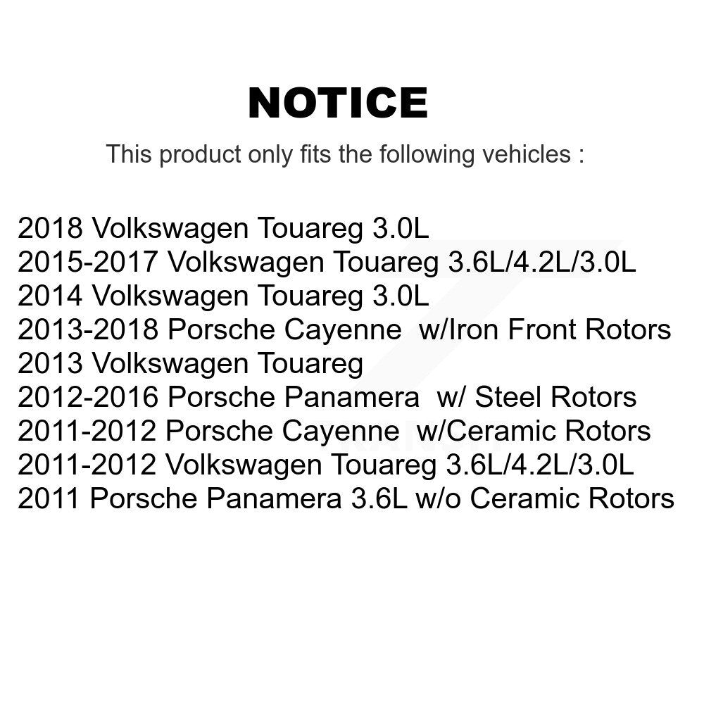 Brake Pads Wear Sensor (2 Pack) Rear For Porsche Volkswagen Touareg Cayenne