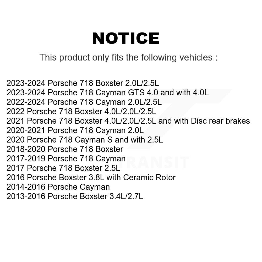 Brake Pads Wear Sensor (2 Pack) Rear For Porsche 718 Cayman Boxster