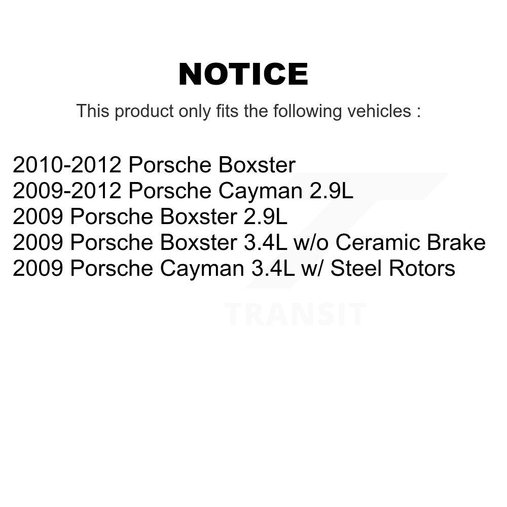 Brake Pads Wear Sensor (2 Pack) Front Rear For Porsche Boxster Cayman