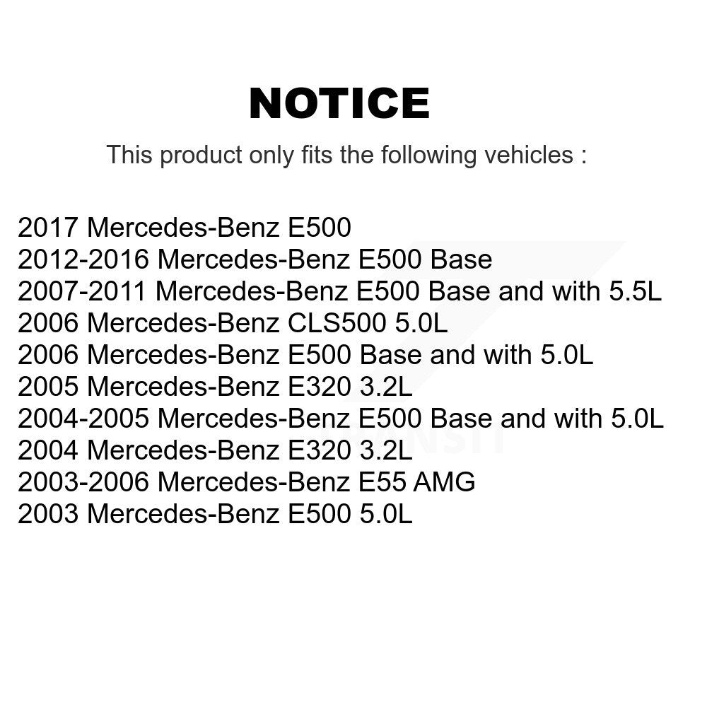 Brake Pads Wear Sensor (2 Pack) Front Rear For Mercedes-Benz E320 E500 CLS500