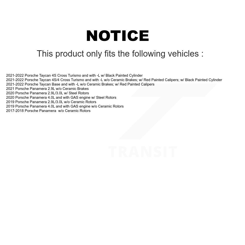 Brake Pads Wear Sensor (4 Pack) Front Rear For Porsche Panamera Taycan