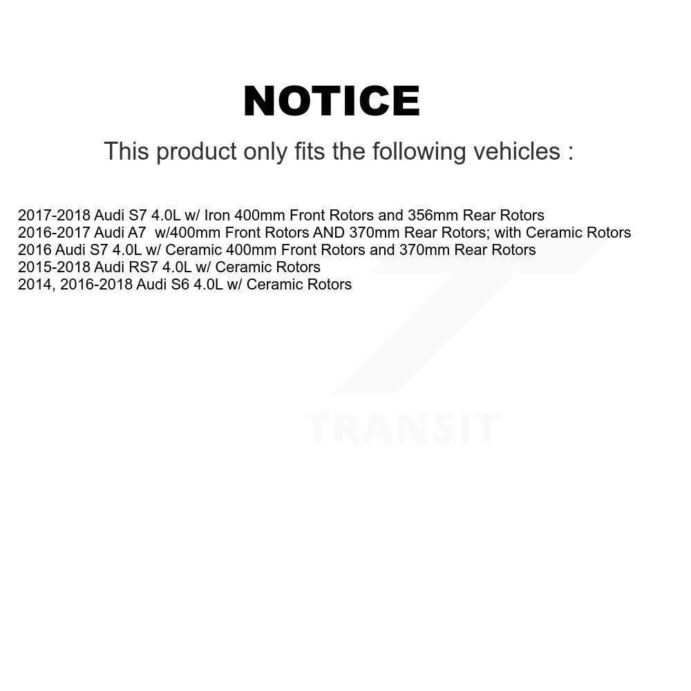 Brake Pads Wear Sensor (2 Pack) Rear For Audi S6 RS7 S7 A7
