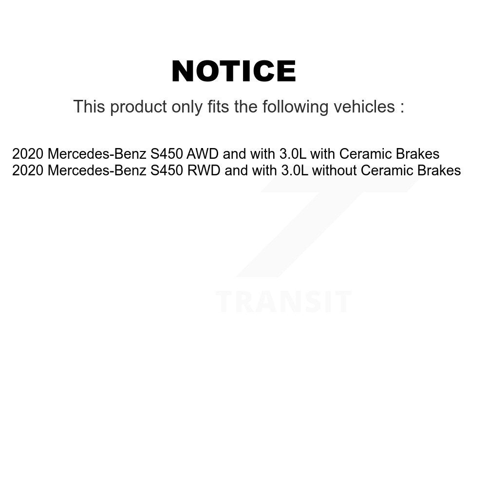 Brake Pads Wear Sensor (4 Pack) Front Rear For Mercedes-Benz S450
