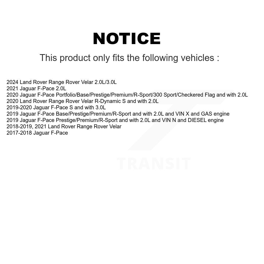 Brake Pads Wear Sensor (2 Pack) Front For Jaguar F-Pace Land Rover Range Velar