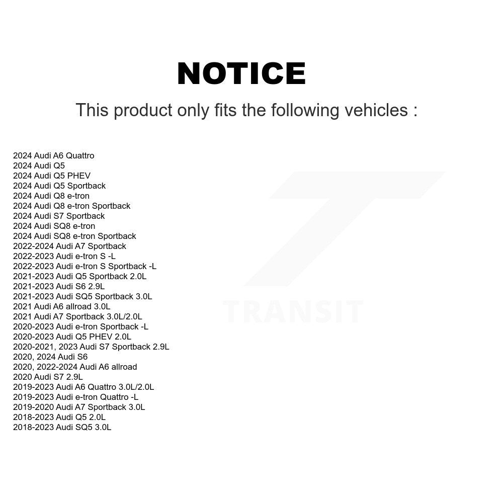 Brake Pads Wear Sensor (2 Pack) Rear For Audi Q5 Sportback SQ5 e-tron Quattro A6