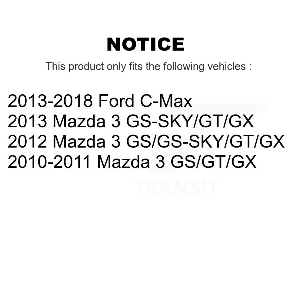 Shock Absorber And Strut Mount Rear Kit For Mazda 3 Ford C-Max