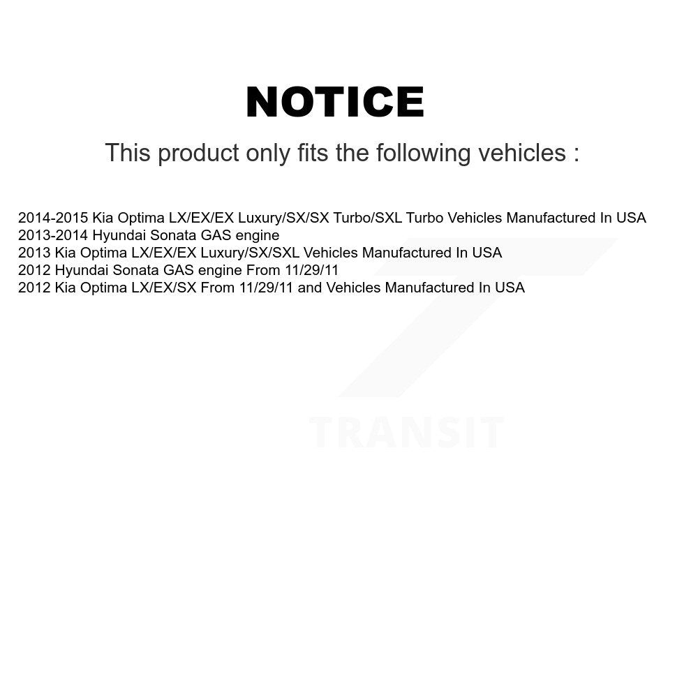 Suspension Strut And Mount Front Left Kit For Hyundai Sonata Kia Optima