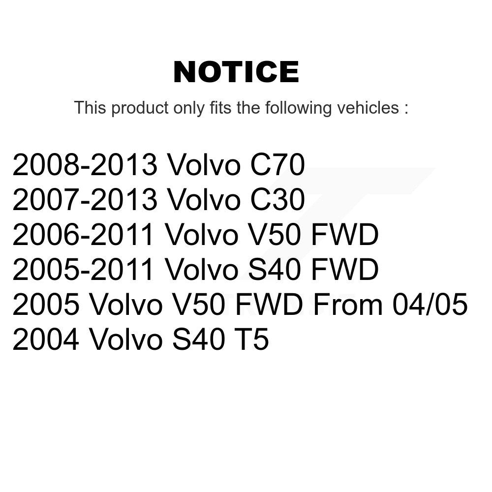 Suspension Strut And Mount Front Right Kit For Volvo S40 C30 V50 C70