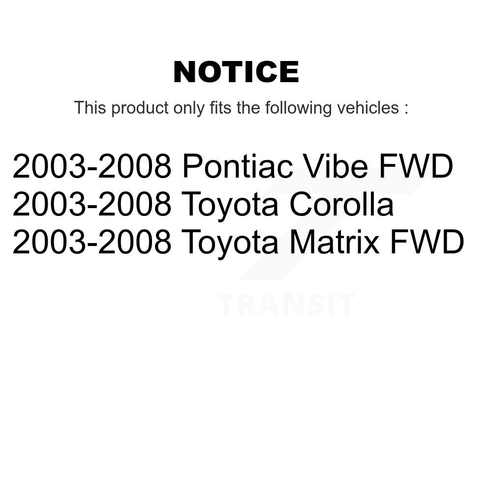 Suspension Strut And Mount Rear Kit For Toyota Corolla Matrix Pontiac Vibe