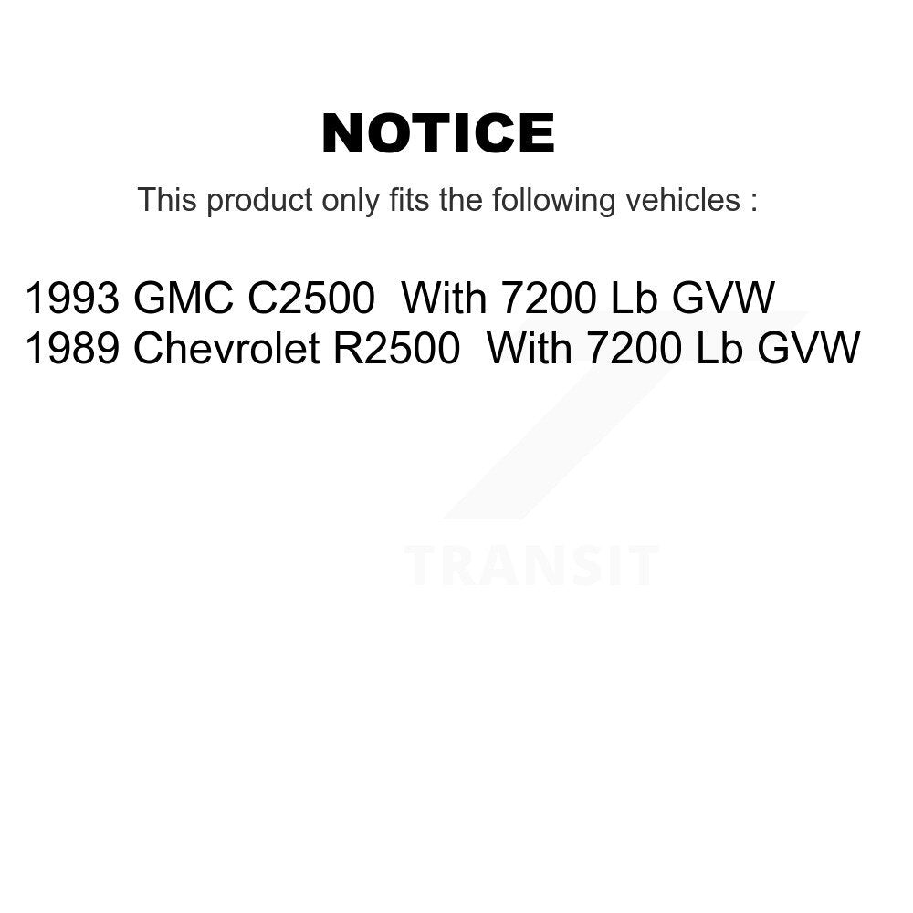 Semi-Metallic Brake Pads Front Rear Kit For GMC C2500 Chevrolet R2500