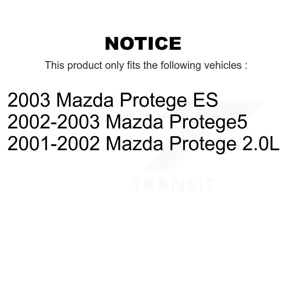 Semi-Metallic Brake Pads Front Rear Kit For Mazda Protege Protege5