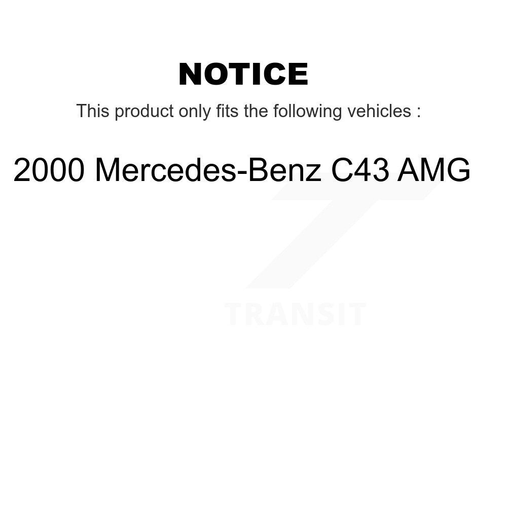 Semi-Metallic Brake Pads Front Rear Kit For 2000 Mercedes-Benz C43 AMG