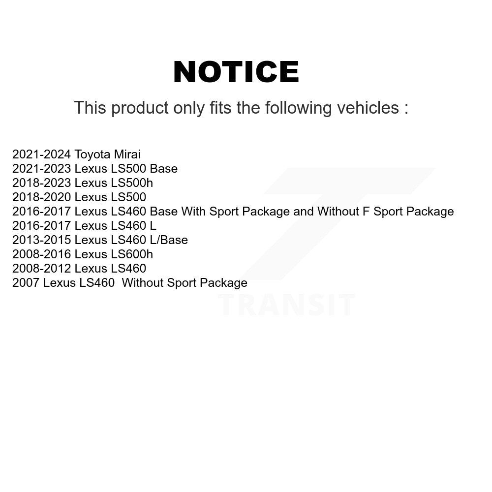 Semi-Metallic Brake Pad Front Rear Kit For Lexus LS460 LS500 LS600h Toyota Mirai