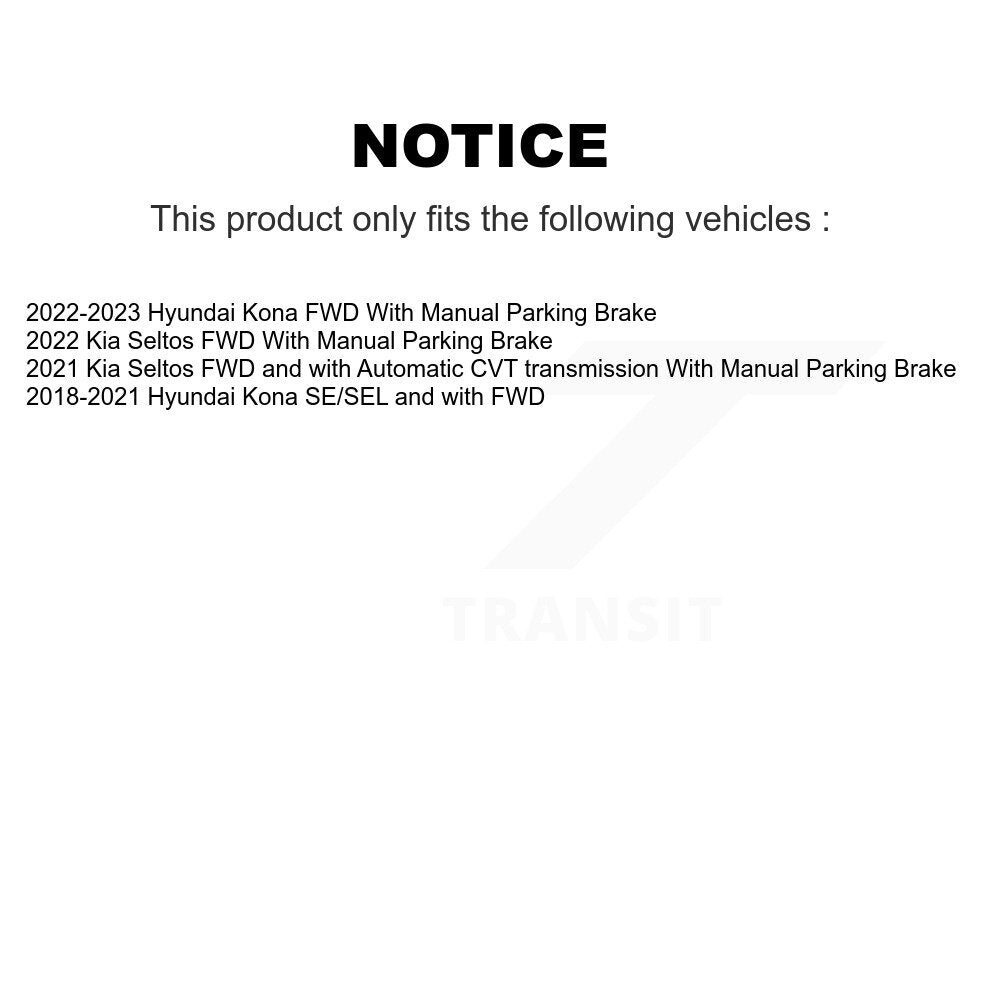 Semi-Metallic Brake Pads Front Rear Kit For Hyundai Kona Kia Seltos