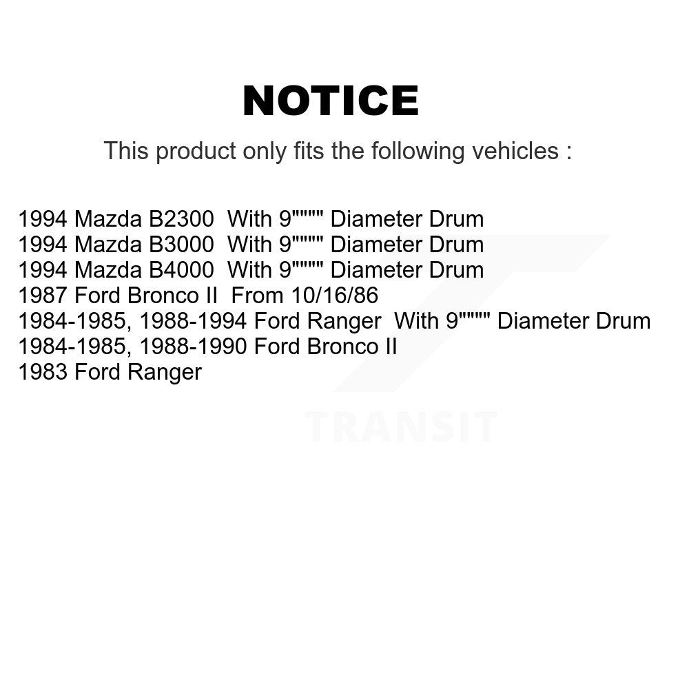 Semi-Metallic Brake Pads & Drum Shoe Front Rear Kit For Ford Ranger Mazda Bronco