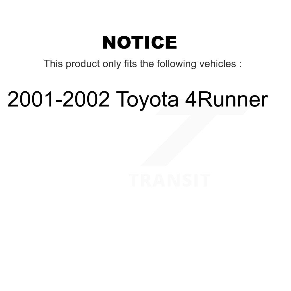 Semi-Metallic Brake Pads & Drum Shoe Front Rear Kit For 2001-2002 Toyota 4Runner