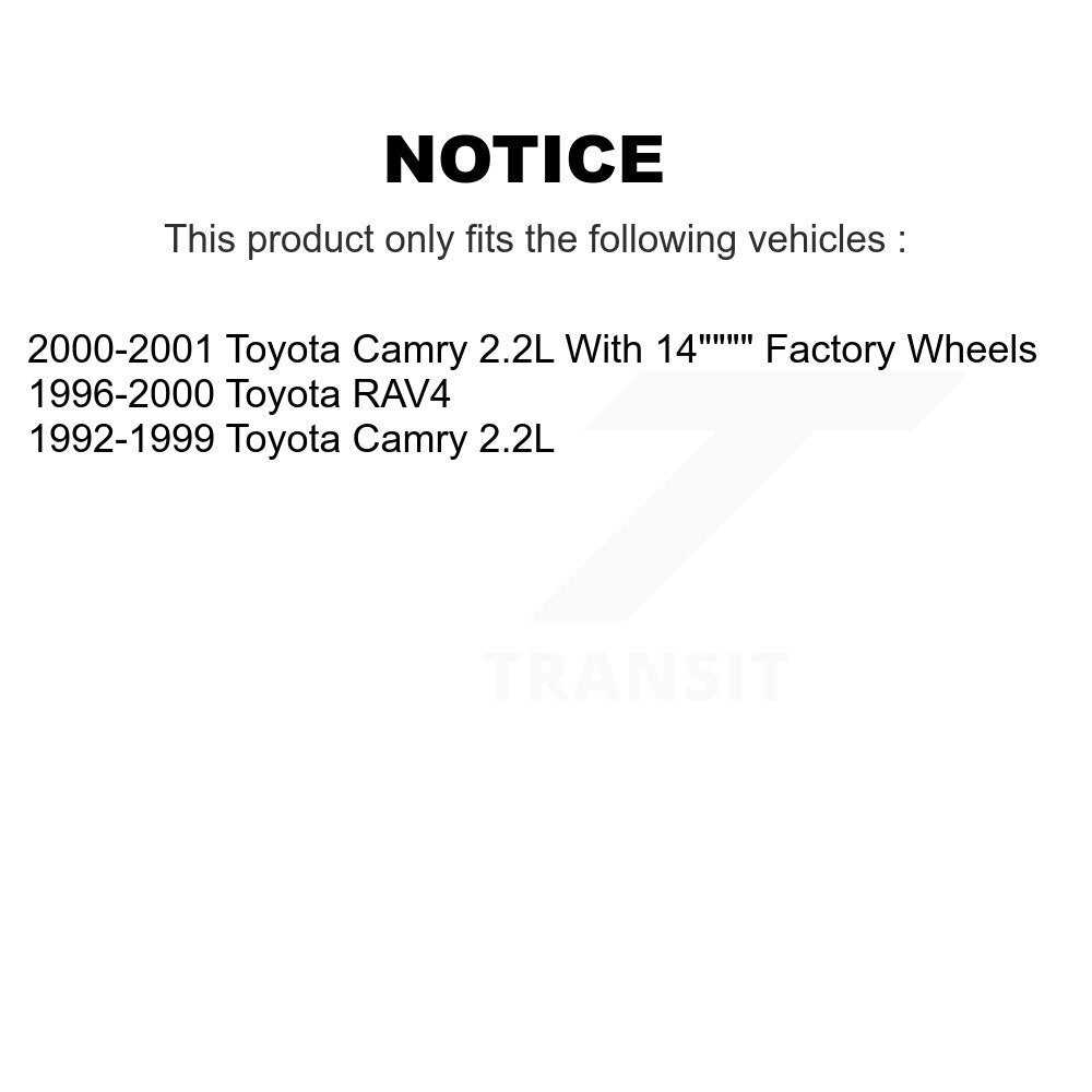 Semi-Metallic Brake Pads And Drum Shoes Front Rear Kit For Toyota Camry RAV4