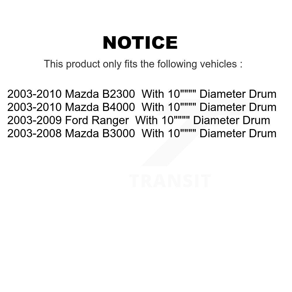 Semi-Metallic Brake Pads & Drum Shoes Front Rear Kit For Ford Ranger Mazda B4000