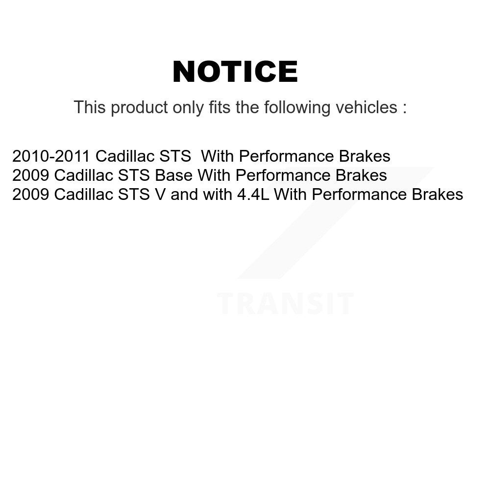 Semi-Metallic Brake Pads And Parking Shoes Front Rear Kit For Cadillac STS