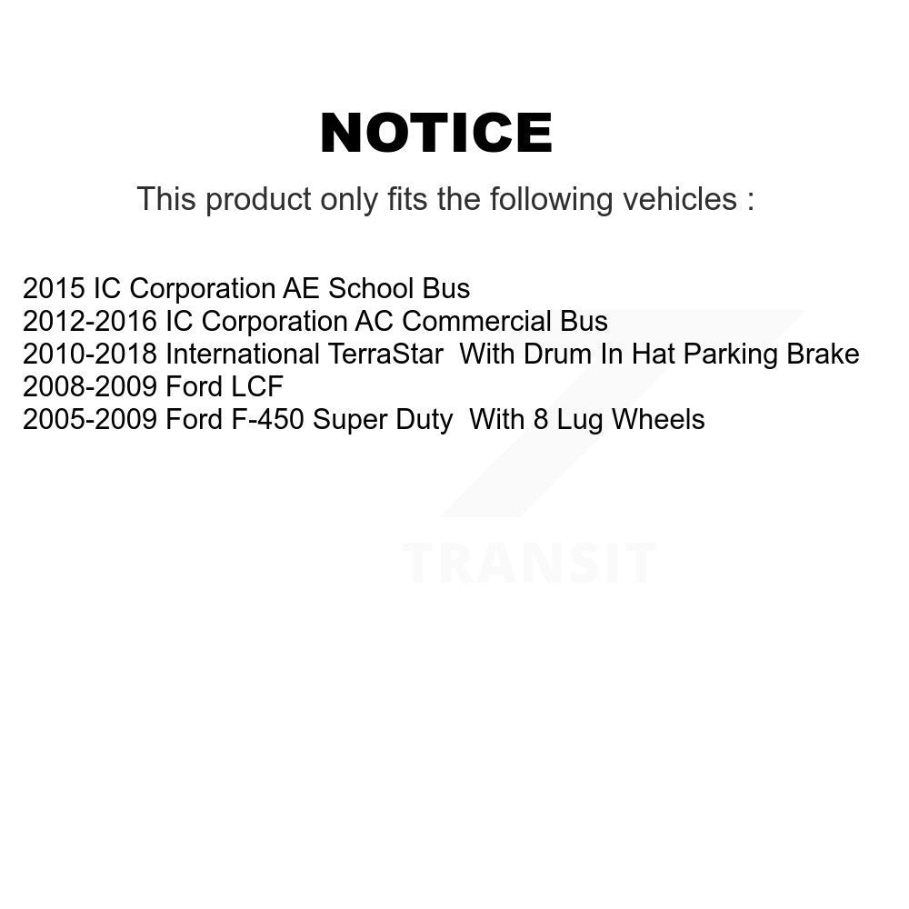 Semi-Metallic Brake Pads Parking Shoe Front Rear Kit For Ford International Duty