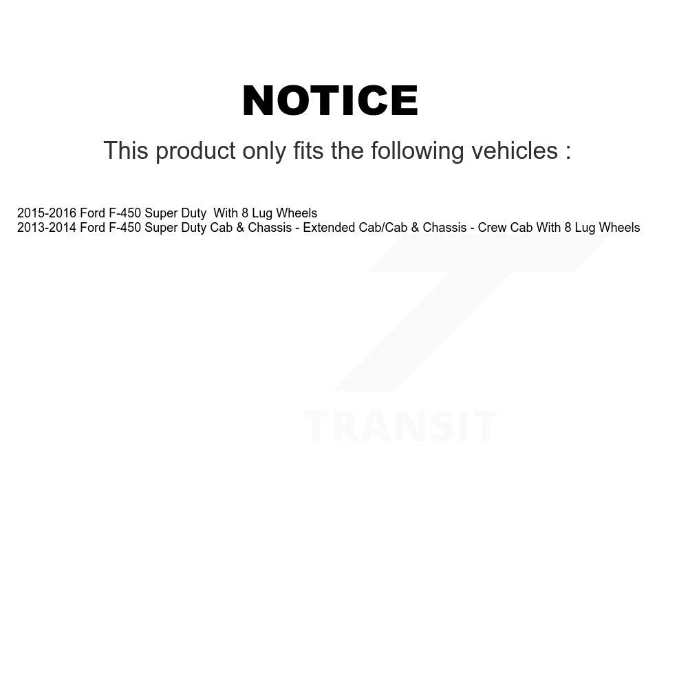 Semi-Metallic Brake Pads & Parking Shoe Front Rear Kit For Ford F-450 Super Duty