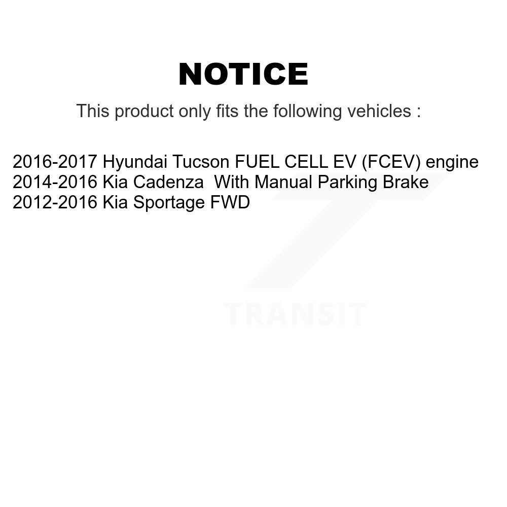 Semi-Metallic Brake Pads And Parking Shoes Front Rear Kit For Hyundai Tucson Kia