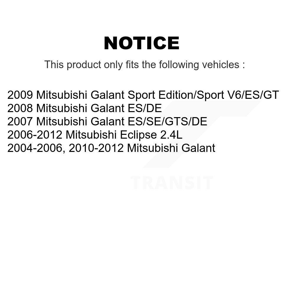 Semi-Metallic Brake Pads And Parking Shoes Front Rear Kit For Mitsubishi Eclipse