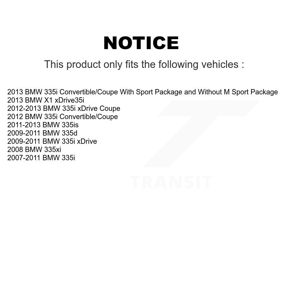 Semi-Metallic Brake Pads Parking Shoe Front Rear Kit For BMW 335i xDrive X1 335d