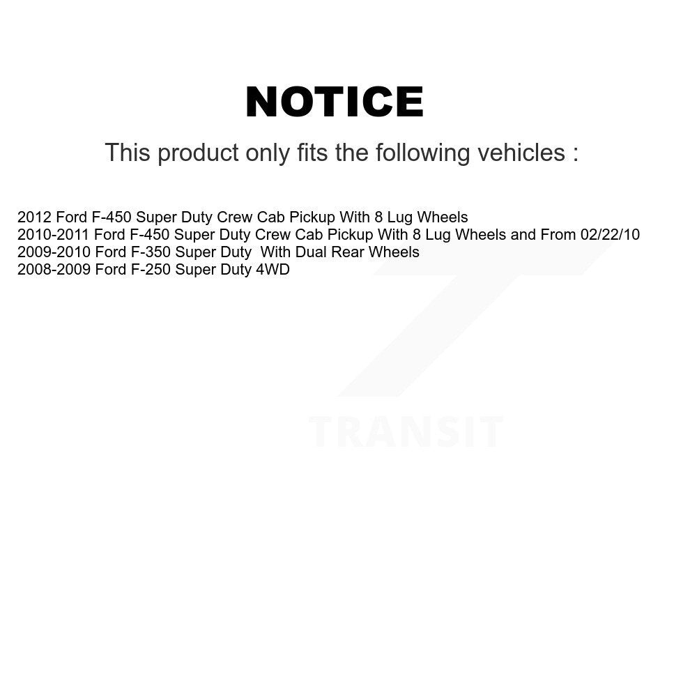 Semi-Metallic Brake Pads & Parking Shoe Front Rear Kit For Ford F-250 Super Duty
