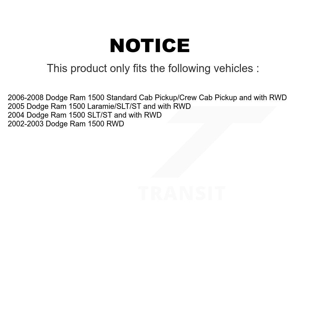 Suspension Shock Absorber And TOR Link Front Kit For Dodge Ram 1500