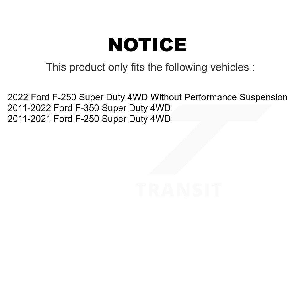 Suspension Shock Absorber And Link Front Kit For Ford F-350 Super Duty F-250 4WD