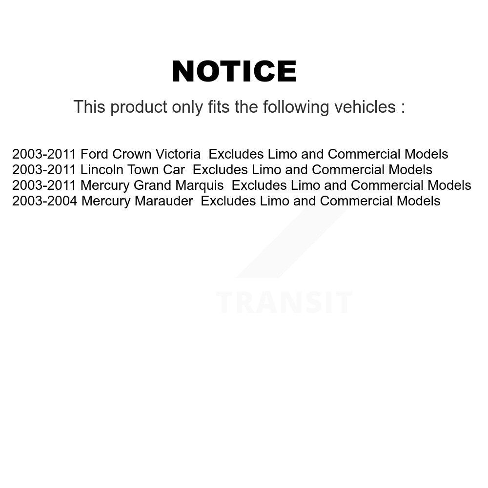 Shock Assembly TOR Link Front Kit For Ford Crown Victoria Lincoln Town Car Grand