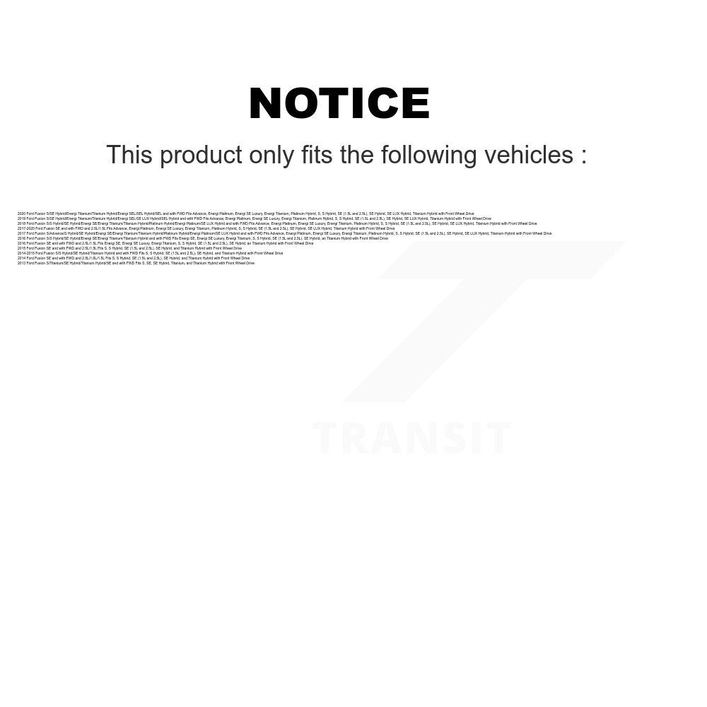 Complete Shock Assembly And TOR Link Front Kit For Ford Fusion