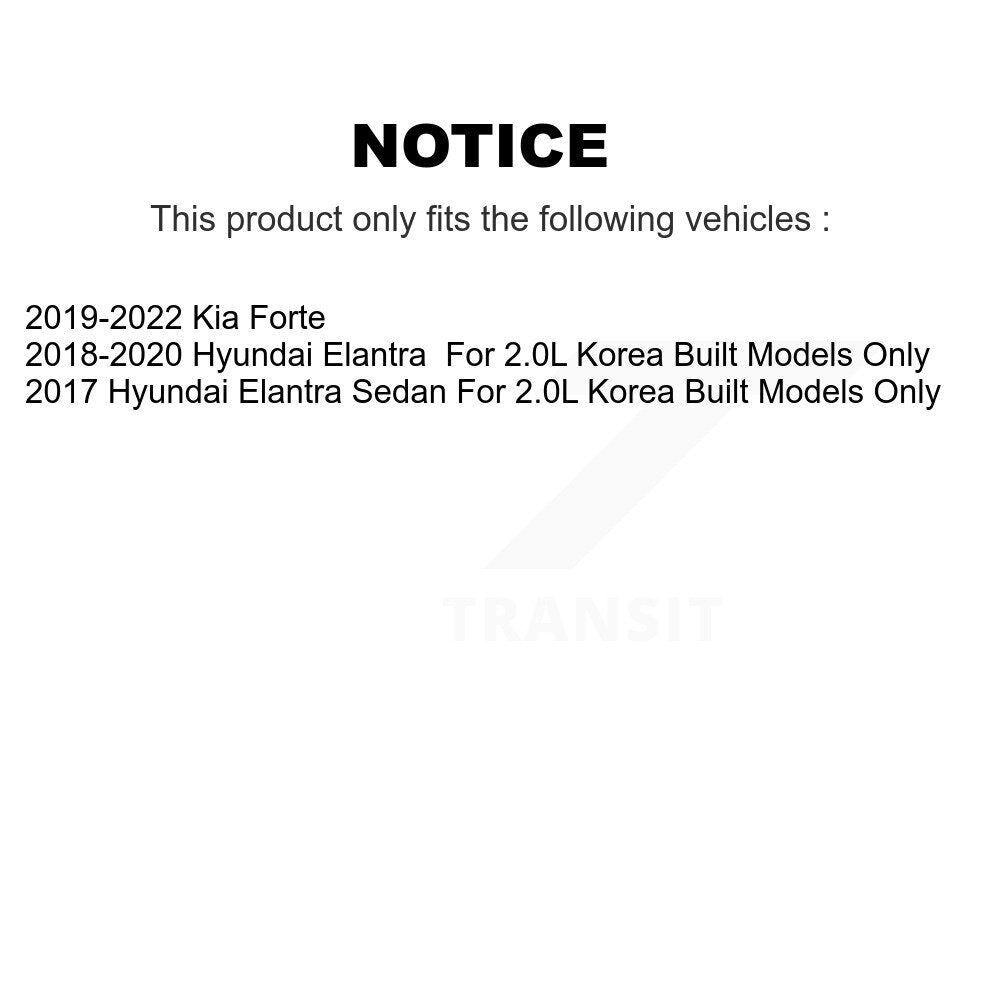 Complete Shock Assembly And TOR Link Front Kit For Hyundai Elantra Kia Forte