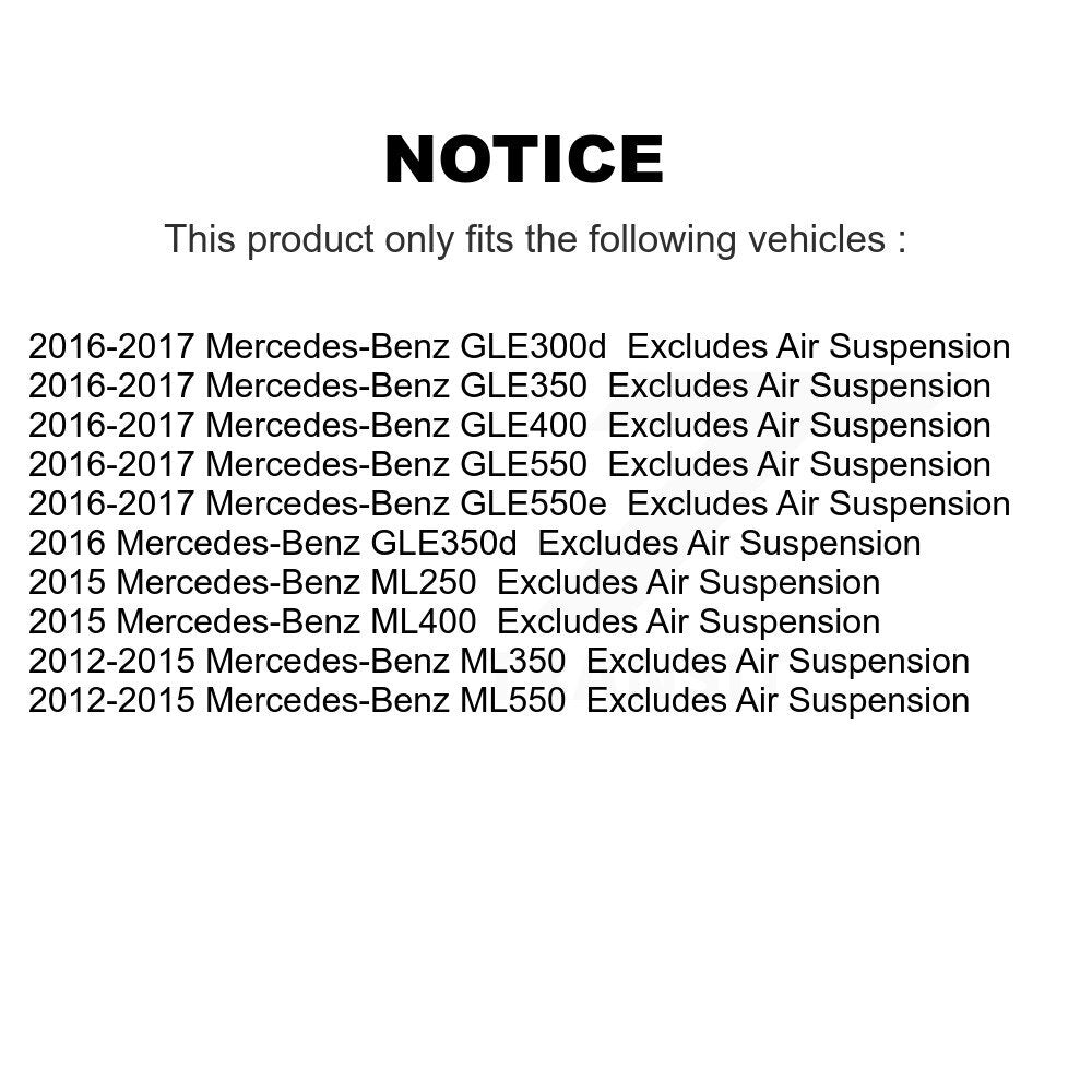 Shock Assembly & TOR Link Front Right Kit For Mercedes-Benz ML350 GLE350 GLE400