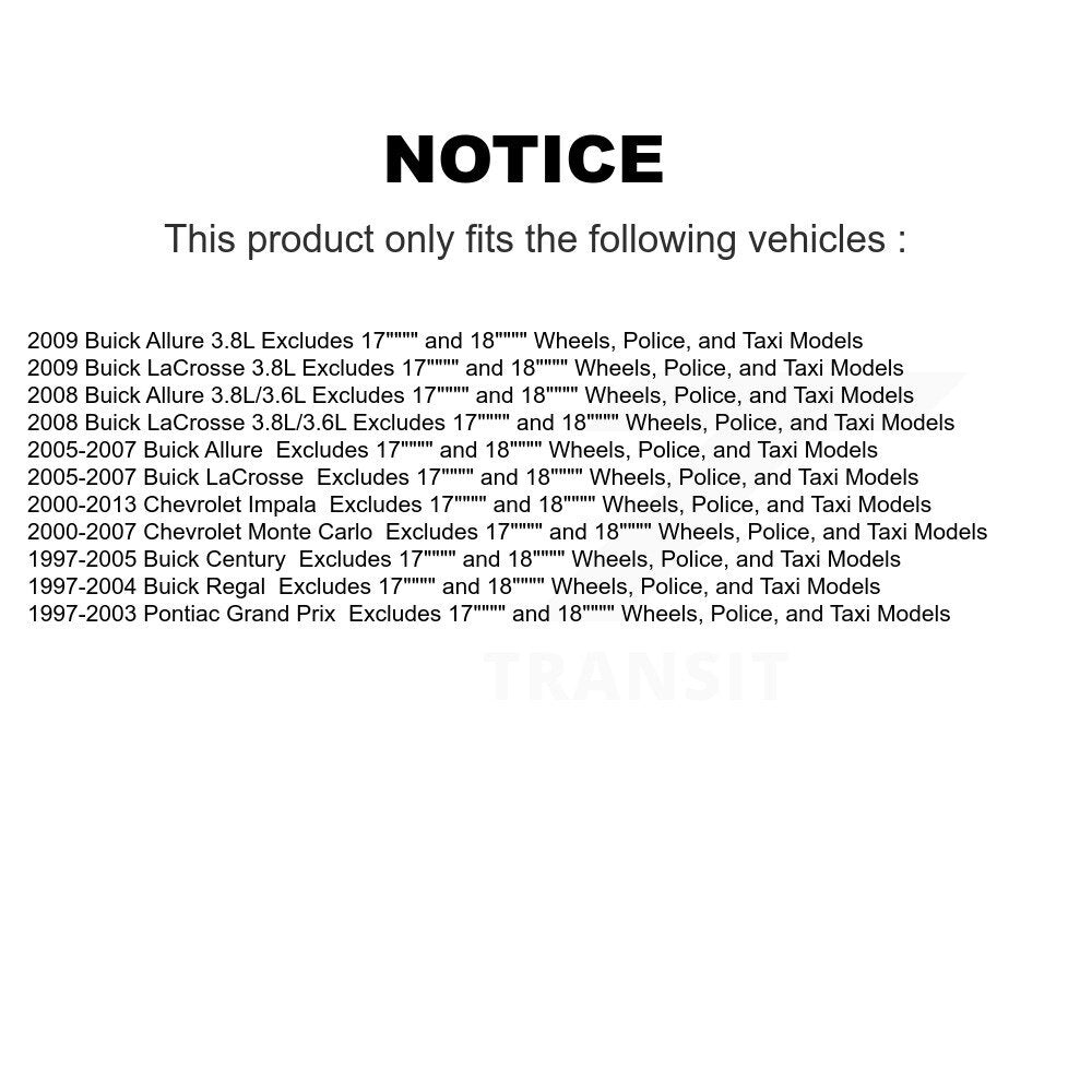Shock Assembly And TQ Link Front Kit For Chevrolet Impala Buick LaCrosse Century