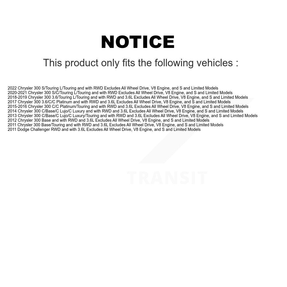 Complete Shock Assembly TQ Link Front Left Kit For Chrysler 300 Dodge Challenger