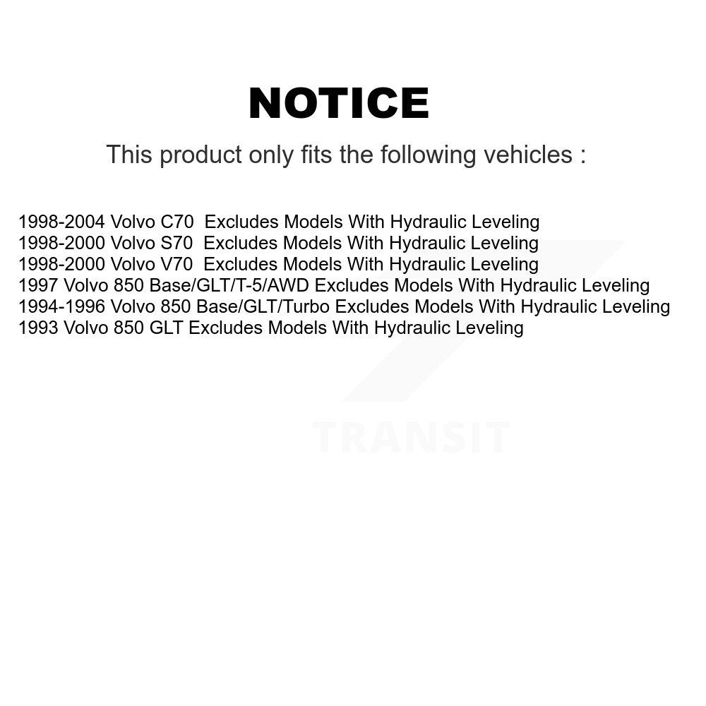 Complete Shock Assembly And TOR Link Front Kit For Volvo S70 850 V70 C70