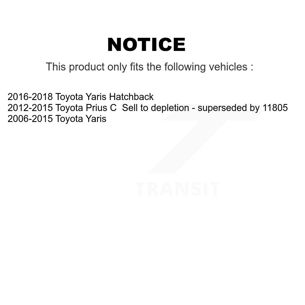 Complete Shock Assembly And TQ Link Front Left Kit For Toyota Yaris Prius C