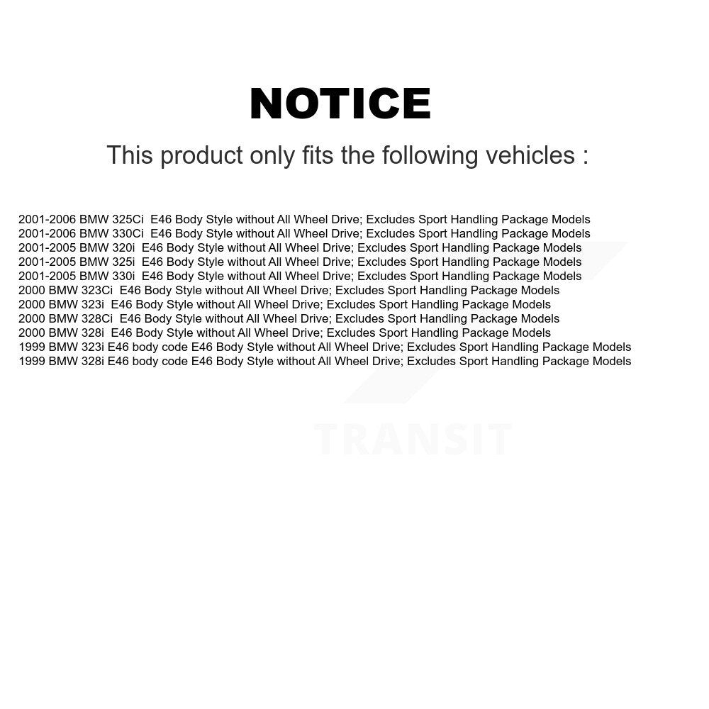 Shock Assembly TOR Link Front Right Kit For BMW 330Ci 325i 325Ci 320i 330i 323i
